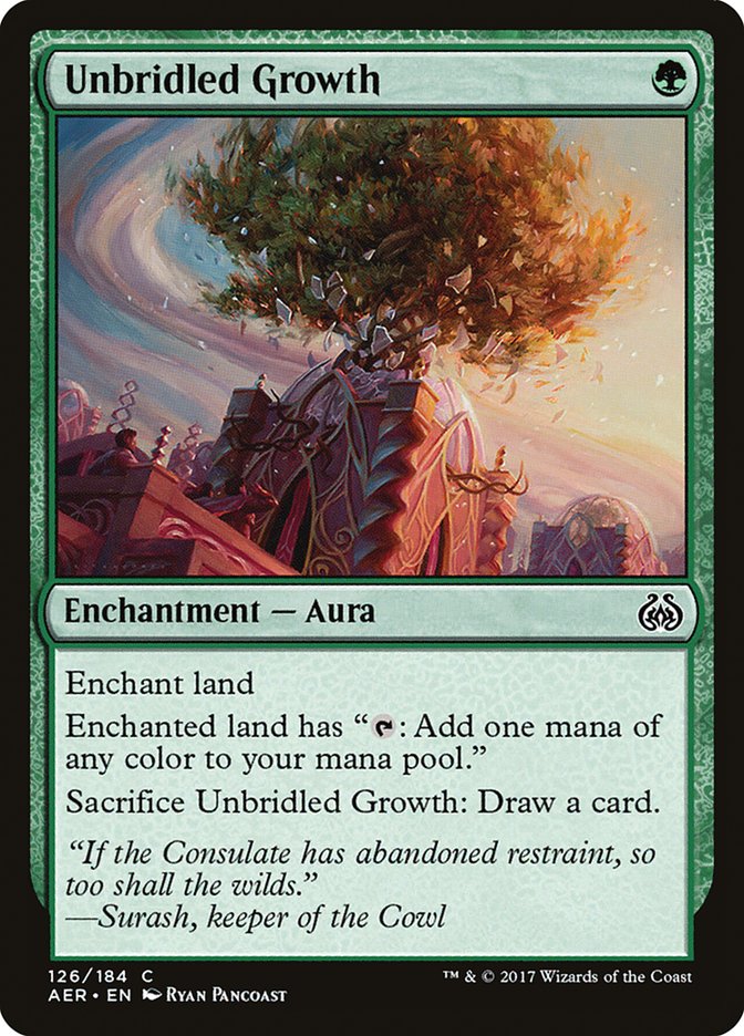 MTG Card Title: Unbridled Growth AER/126