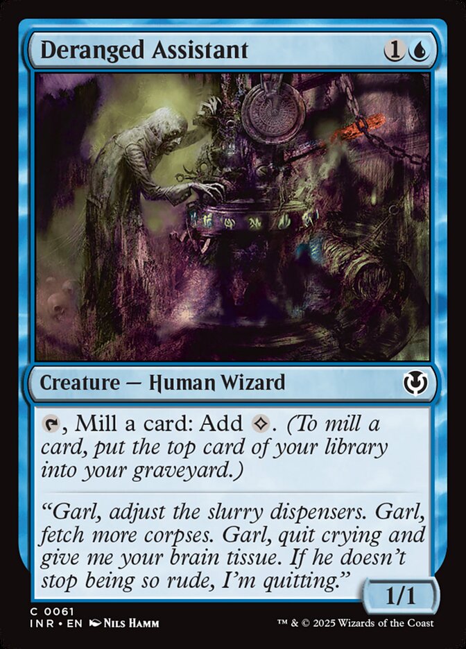 MTG Card Title: Deranged Assistant INR/61