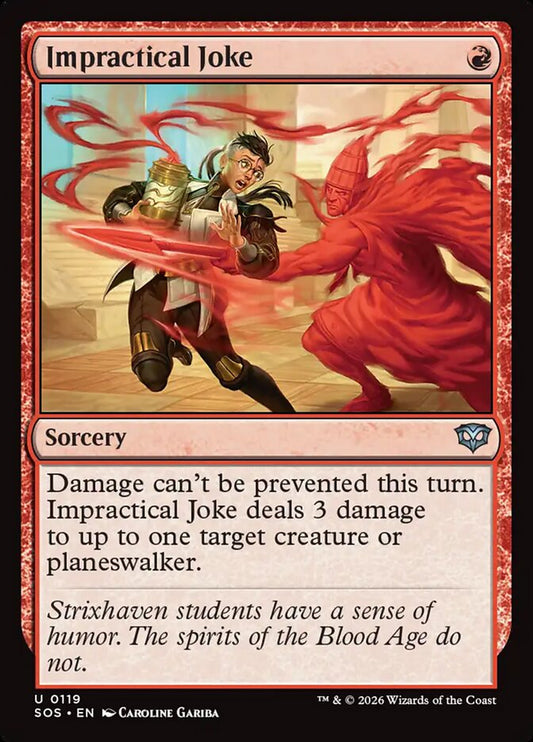MTG Card Title: Impractical Joke SOS/119