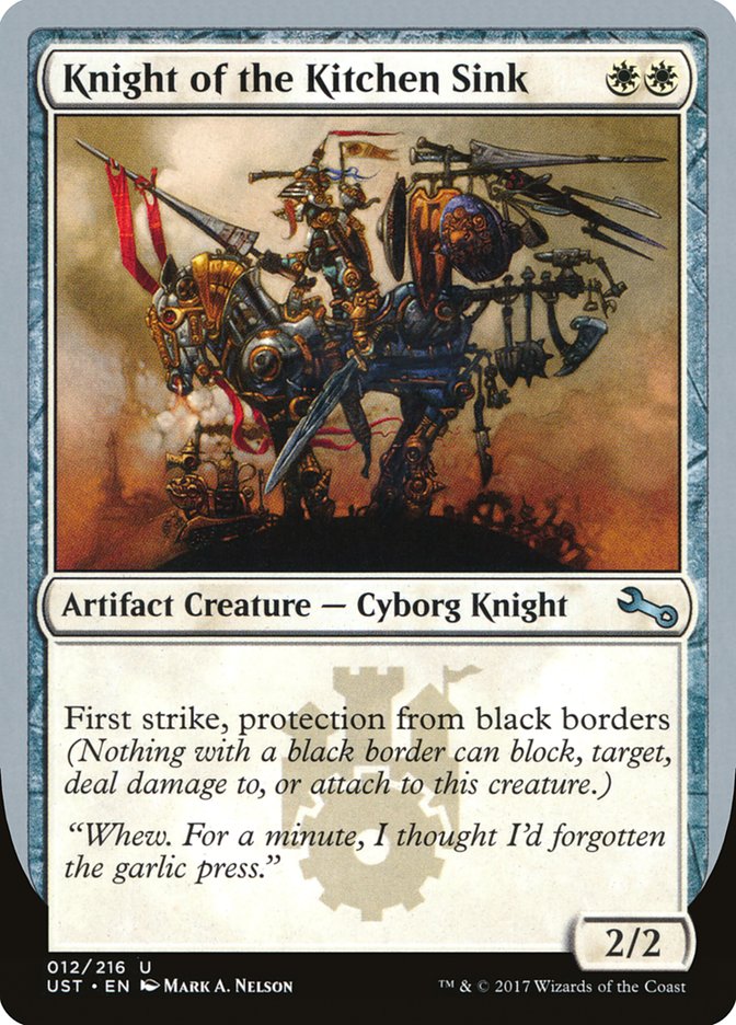 MTG Card Title: Knight of the Kitchen Sink UST/12a