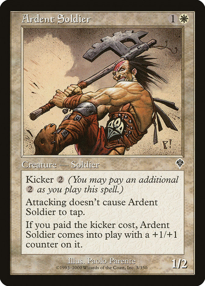 MTG Card Title: Ardent Soldier INV/3