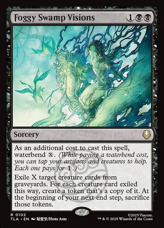 MTG Card Title: Foggy Swamp Visions TLA/102