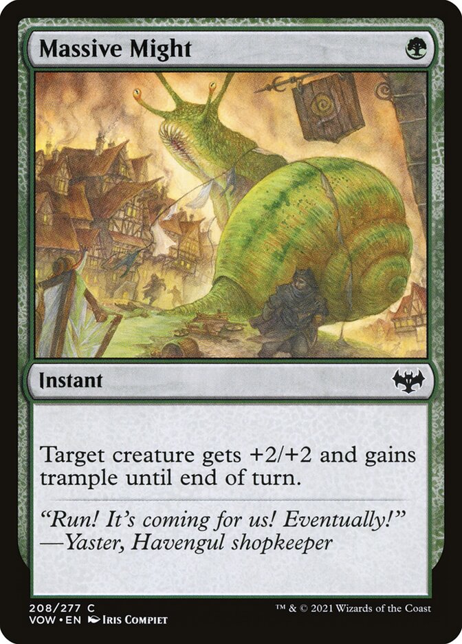 MTG Card Title: Massive Might VOW/208
