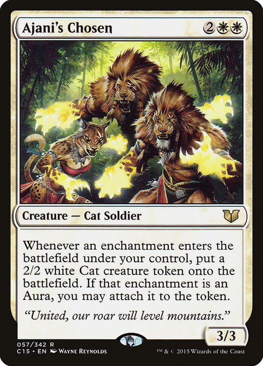 MTG Card Title: Ajani's Chosen C15/57