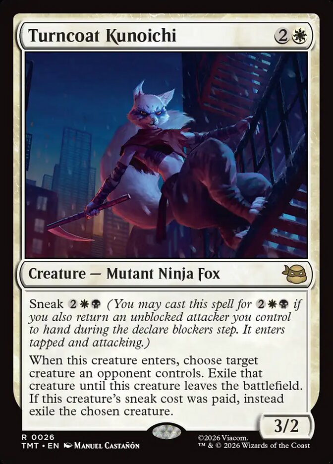 MTG Card Title: Turncoat Kunoichi TMT/26