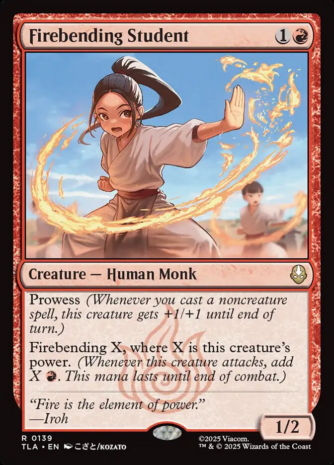 MTG Card Title: Firebending Student TLA/139