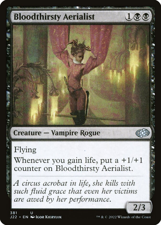 MTG Card Title: Bloodthirsty Aerialist J22/381
