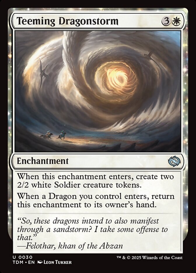 MTG Card Title: Teeming Dragonstorm TDM/30