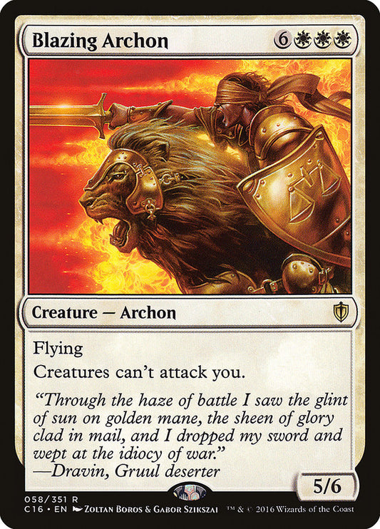 MTG Card Title: Blazing Archon C16/58
