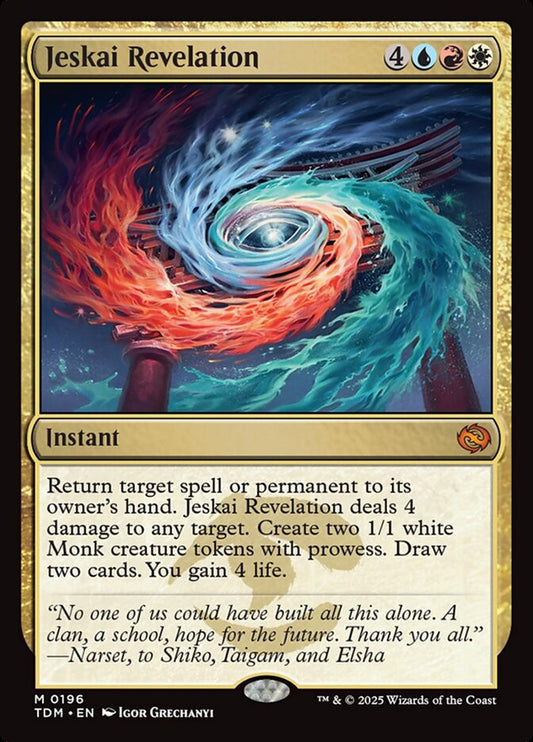 MTG Card Title: Jeskai Revelation TDM/196