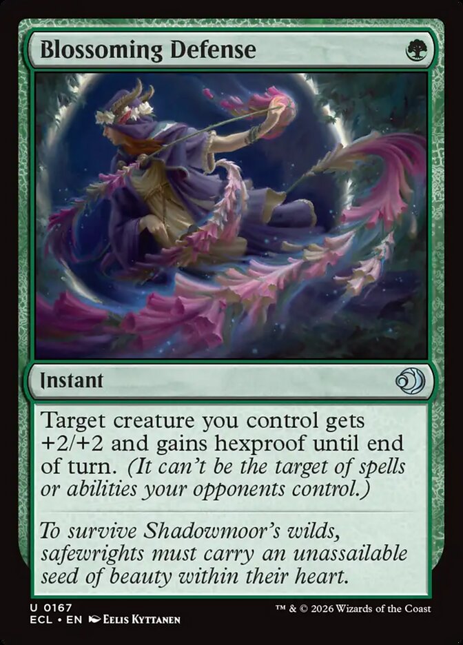 MTG Card Title: Blossoming Defense ECL/167