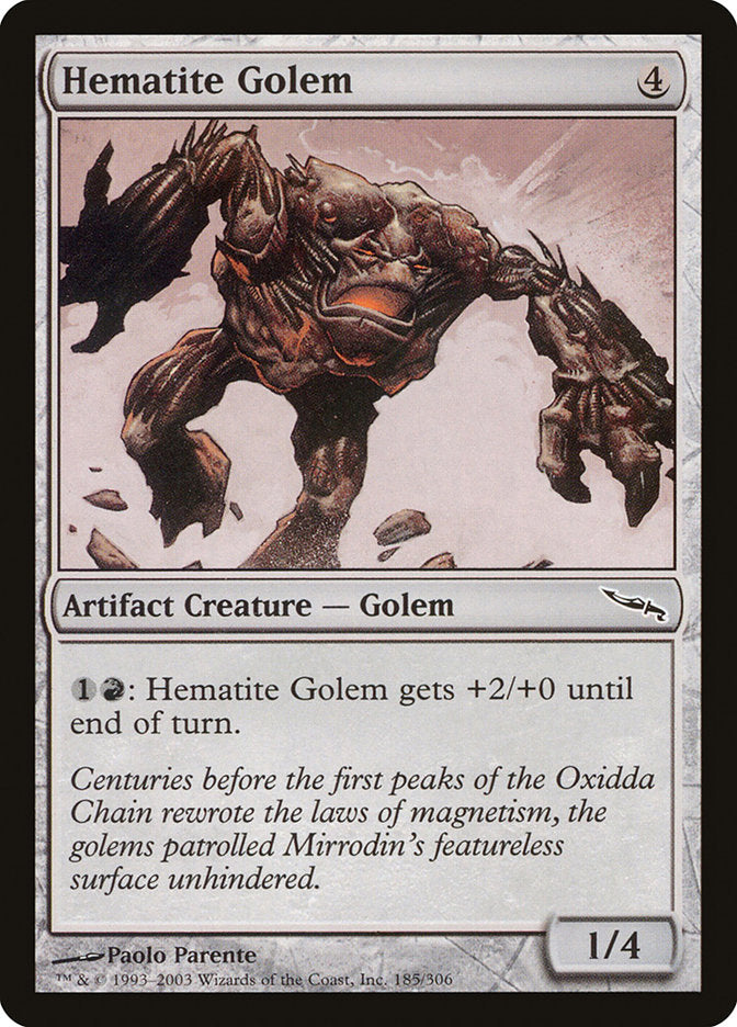 MTG Card Title: Hematite Golem MRD/185