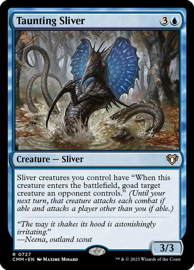 MTG Card Title: Taunting Sliver CMM/727