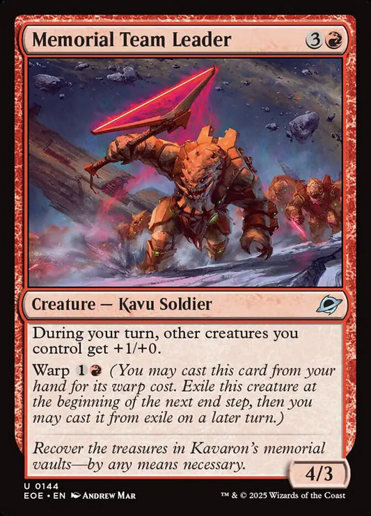 MTG Card Title: Memorial Team Leader EOE/144