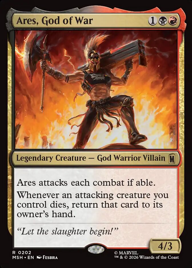 MTG Card Title: Ares, God of War MSH/202