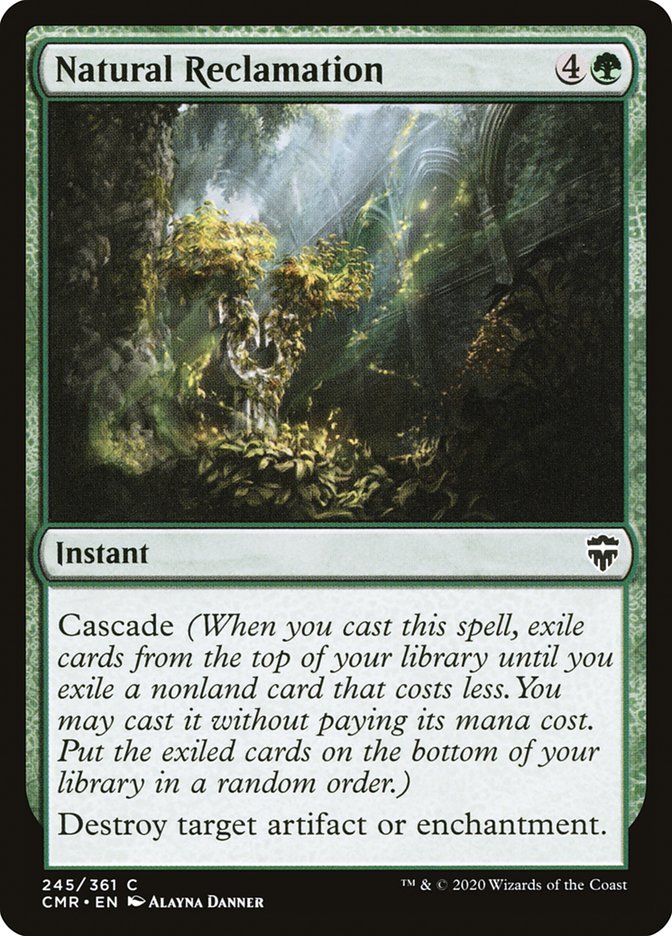 MTG Card Title: Natural Reclamation CMR/245
