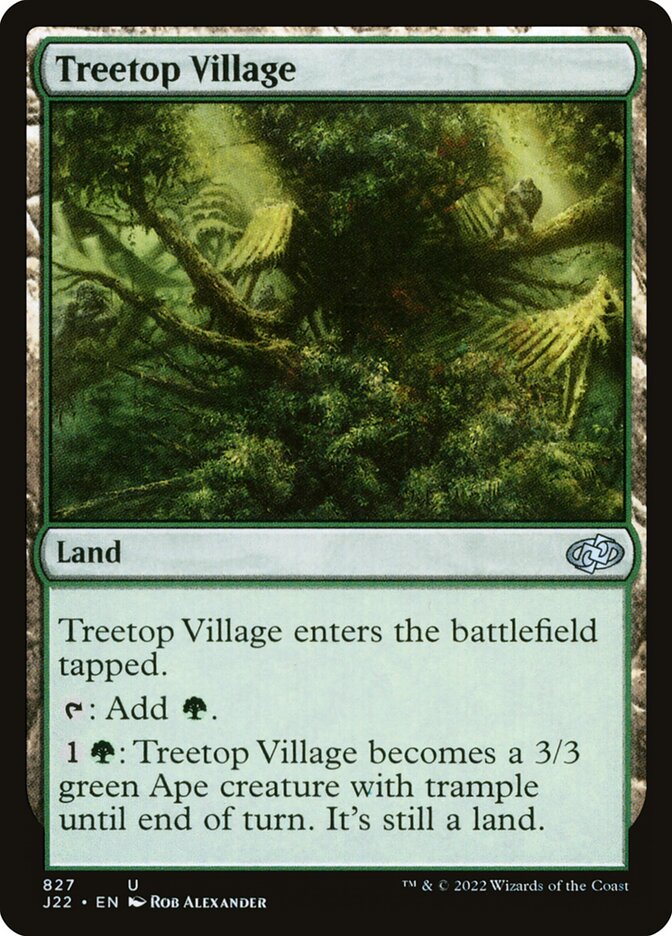 MTG Card Title: Treetop Village J22/827
