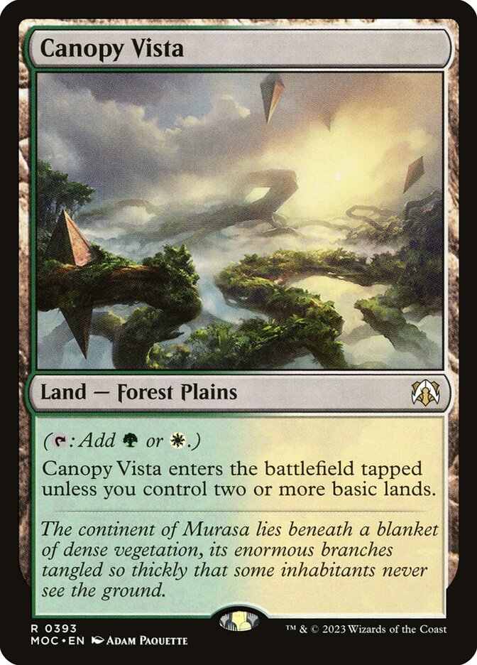 MTG Card Title: Canopy Vista MOC/393