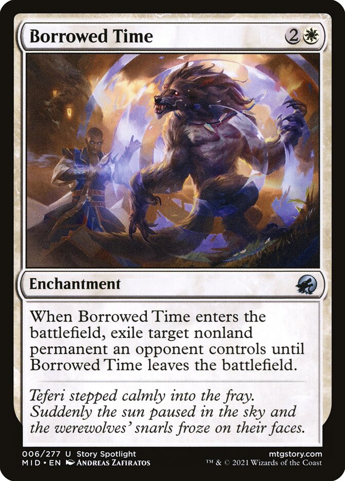 MTG Card Title: Borrowed Time MID/6