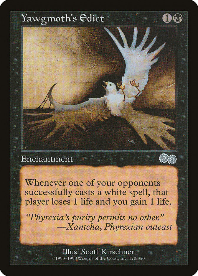 MTG Card Title: Yawgmoth's Edict USG/170