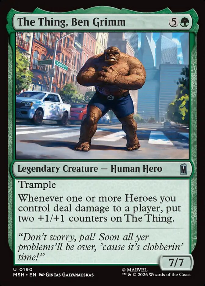 MTG Card Title: The Thing, Ben Grimm MSH/190