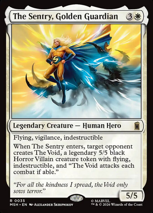 MTG Card Title: The Sentry, Golden Guardian MSH/35