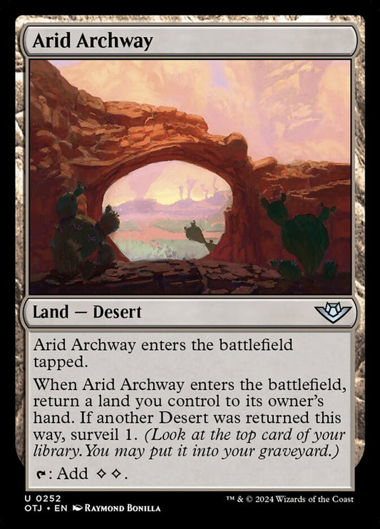 MTG Card Title: Arid Archway OTJ/252