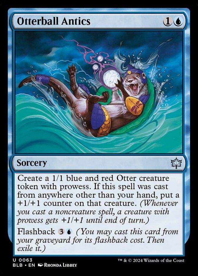 MTG Card Title: Otterball Antics BLB/63