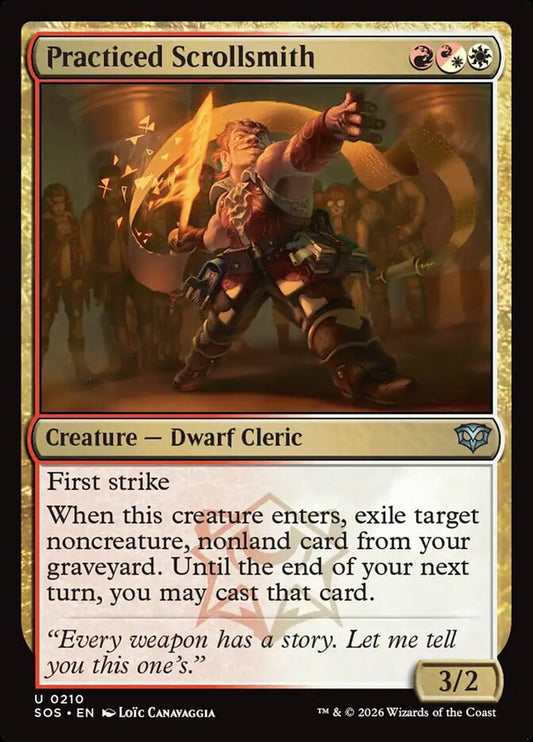 MTG Card Title: Practiced Scrollsmith SOS/210