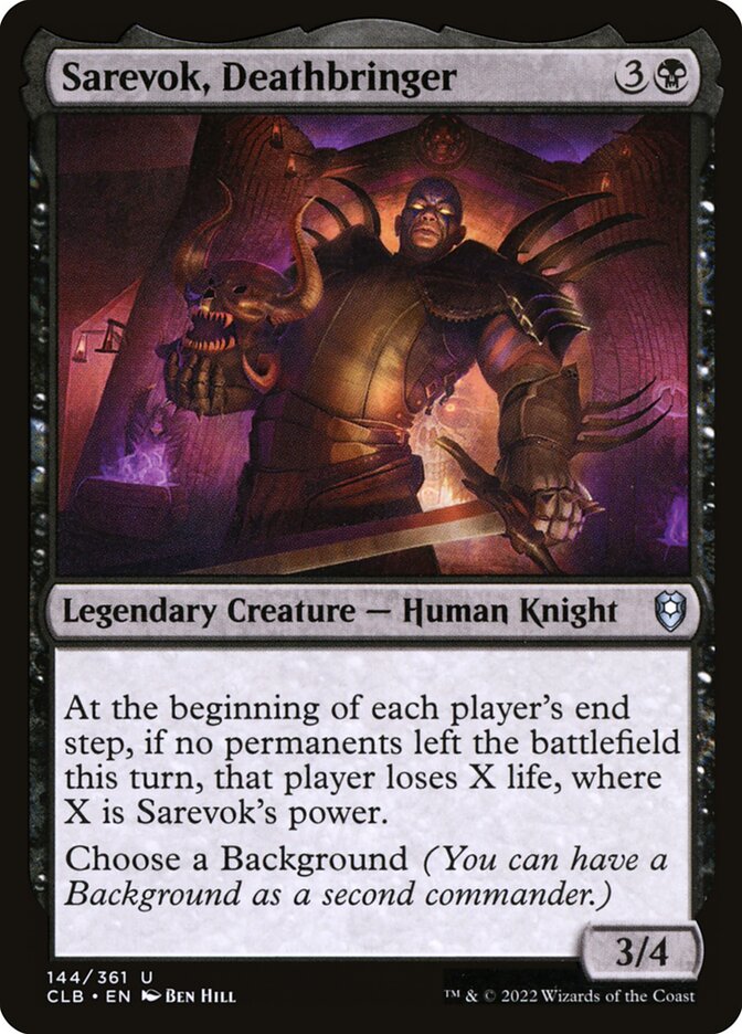 MTG Card Title: Sarevok, Deathbringer CLB/144
