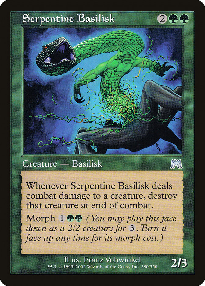 MTG Card Title: Serpentine Basilisk ONS/280