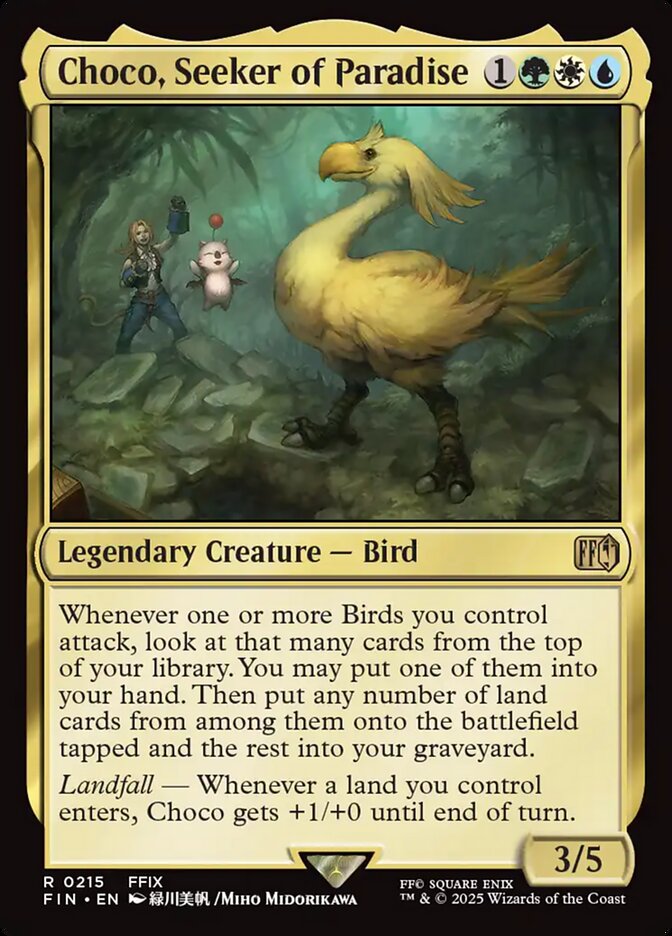 MTG Card Title: Choco, Seeker of Paradise FIN/215