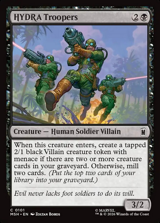 MTG Card Title: HYDRA Troopers MSH/101