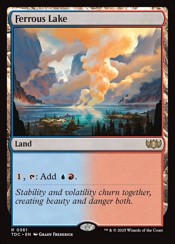 MTG Card Title: Ferrous Lake TDC/361