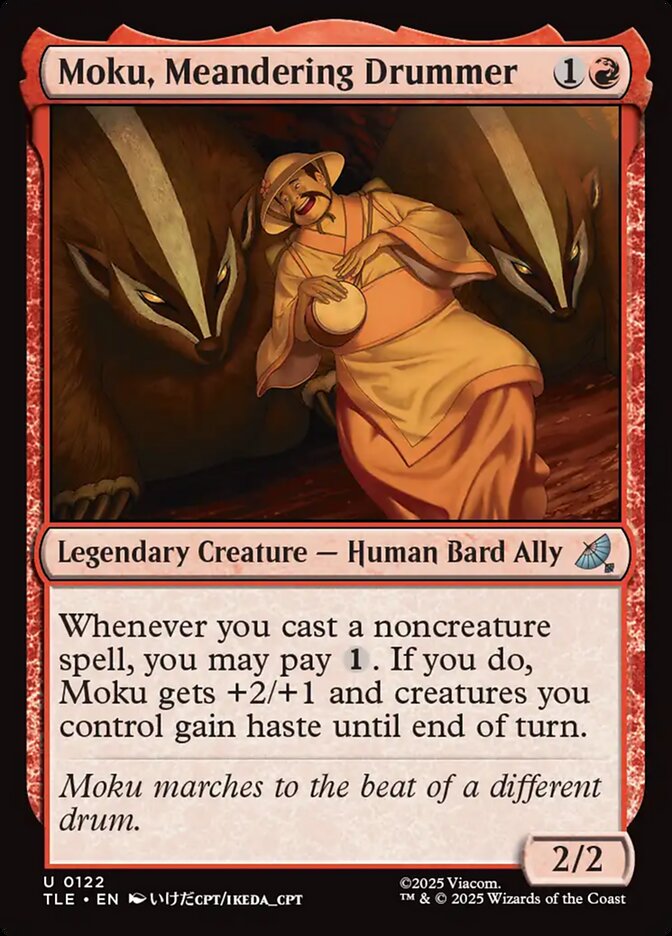 MTG Card Title: Moku, Meandering Drummer TLE/122