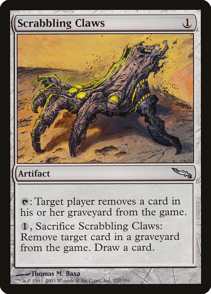 MTG Card Title: Scrabbling Claws MRD/237