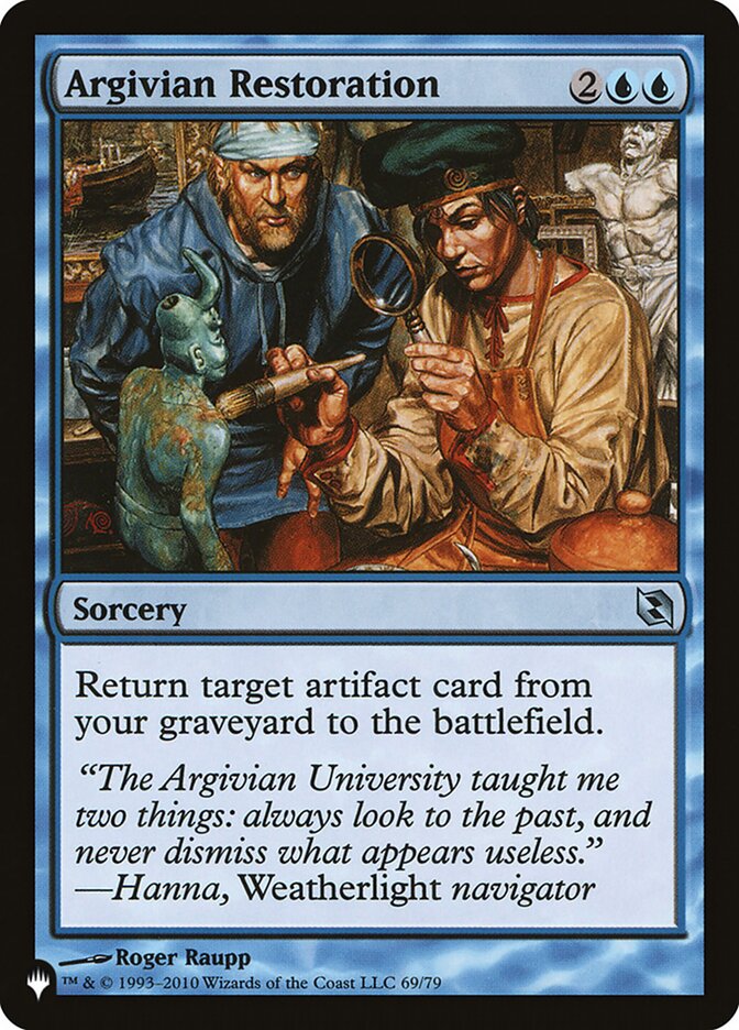 MTG Card Title: Argivian Restoration PLST/DDF-69