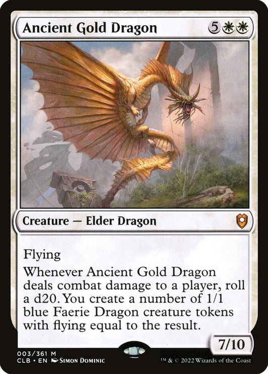 MTG Card Title: Ancient Gold Dragon CLB/3