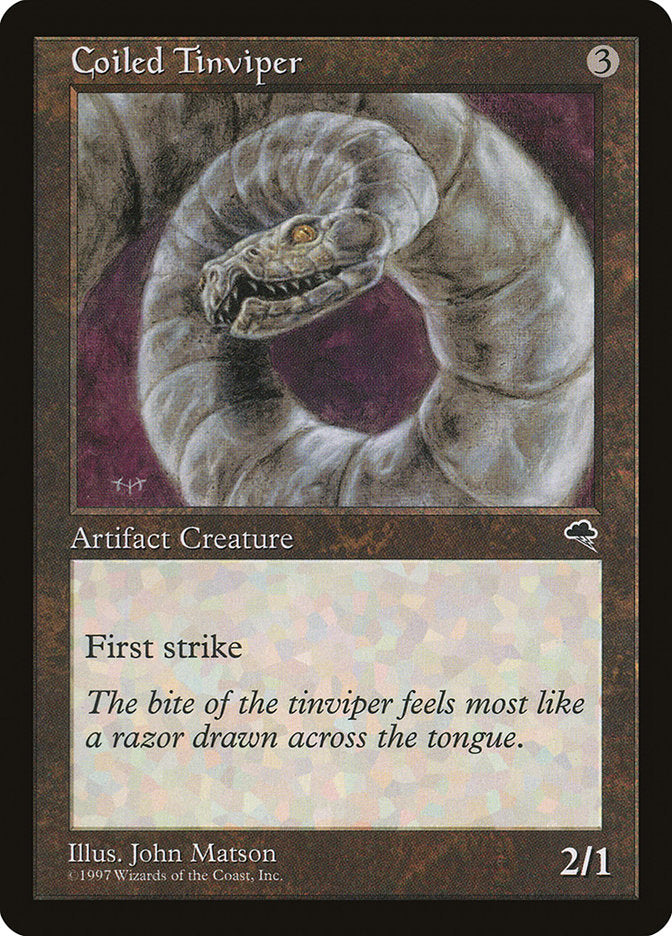 MTG Card Title: Coiled Tinviper TMP/279