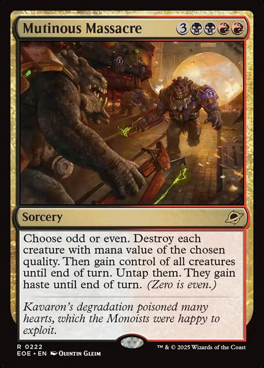 MTG Card Title: Mutinous Massacre EOE/222