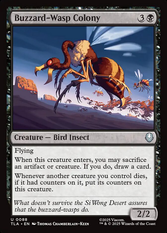 MTG Card Title: Buzzard-Wasp Colony TLA/88