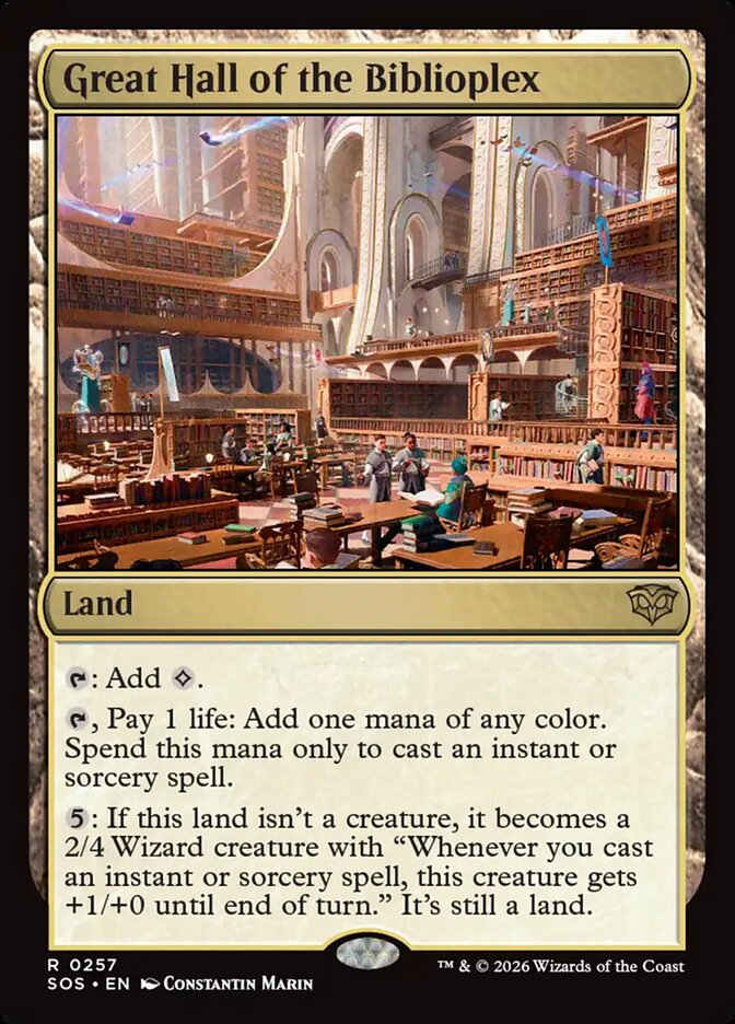 MTG Card Title: Great Hall of the Biblioplex SOS/257