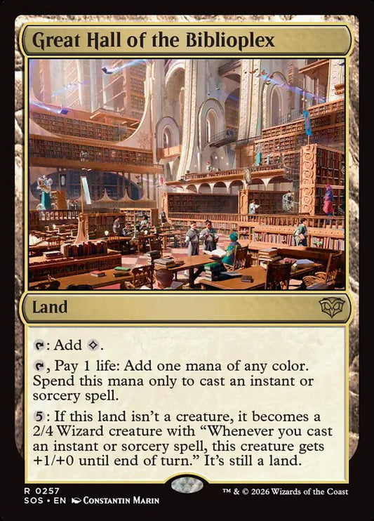 MTG Card Title: Great Hall of the Biblioplex SOS/257