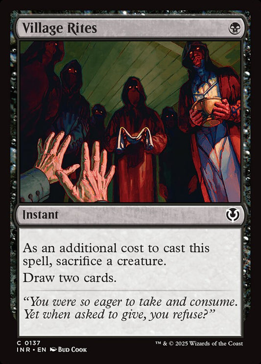MTG Card Title: Village Rites INR/137