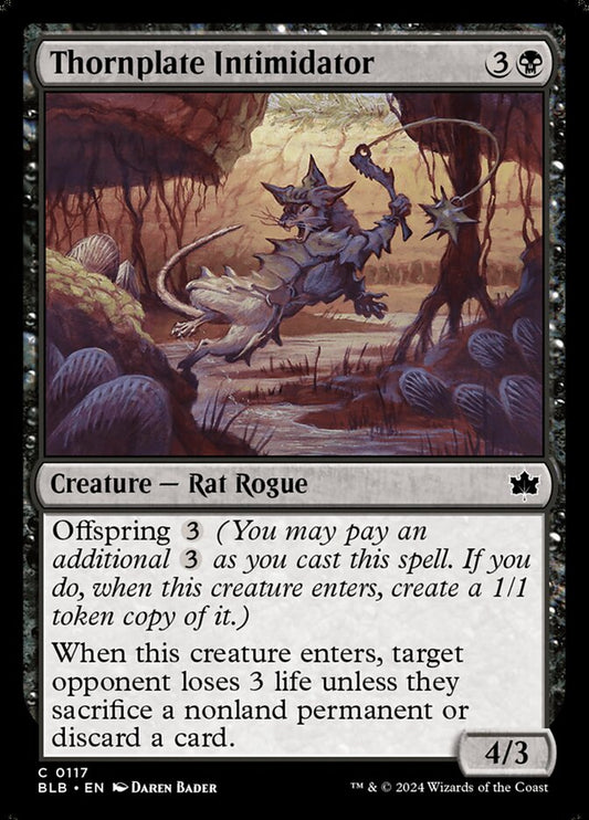 MTG Card Title: Thornplate Intimidator BLB/117