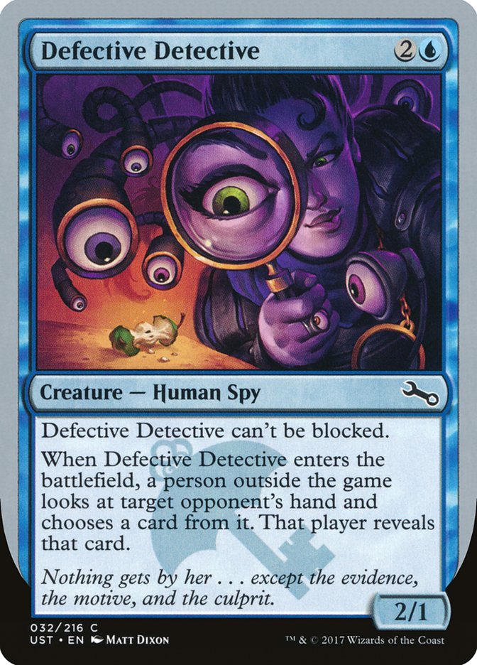 MTG Card Title: Defective Detective UST/32