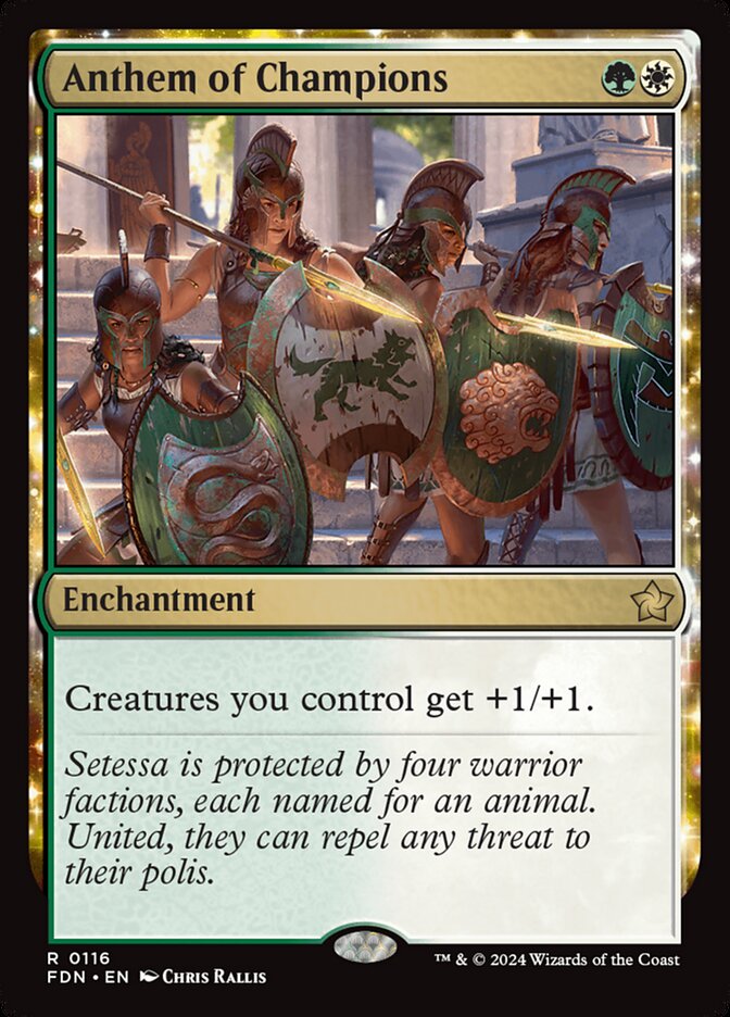 MTG Card Title: Anthem of Champions FDN/116