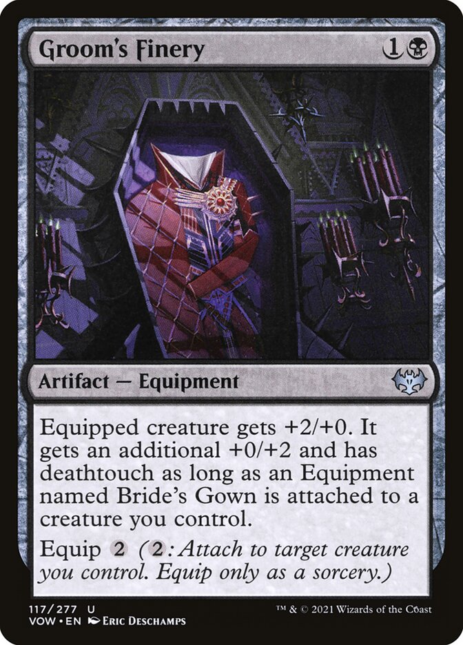 MTG Card Title: Groom's Finery VOW/117