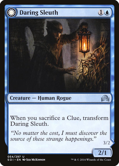 MTG Card Title: Daring Sleuth // Bearer of Overwhelming Truths SOI/54