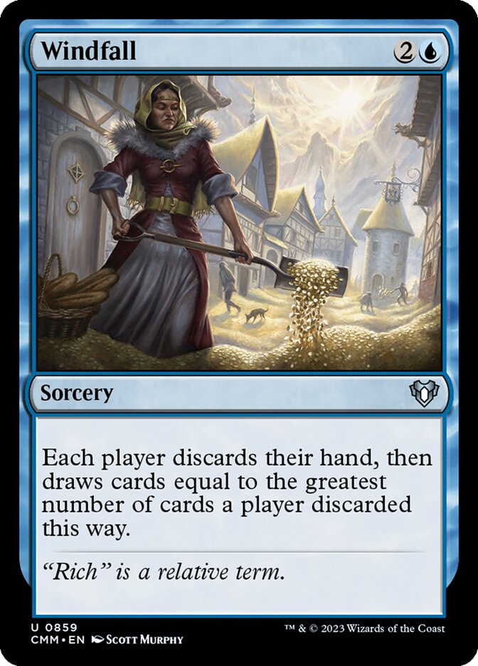 MTG Card Title: Windfall CMM/859